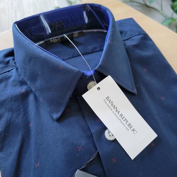 NEW Banana Republic Men's Slim Fit Non-Iron Dress Shirt - Picture 4 of 8